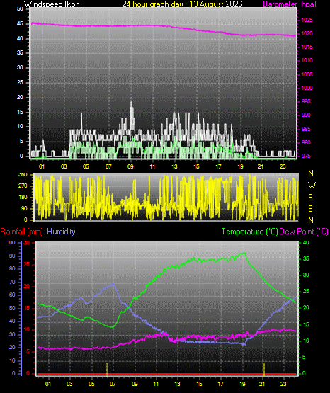24 Hour Graph for Day 13